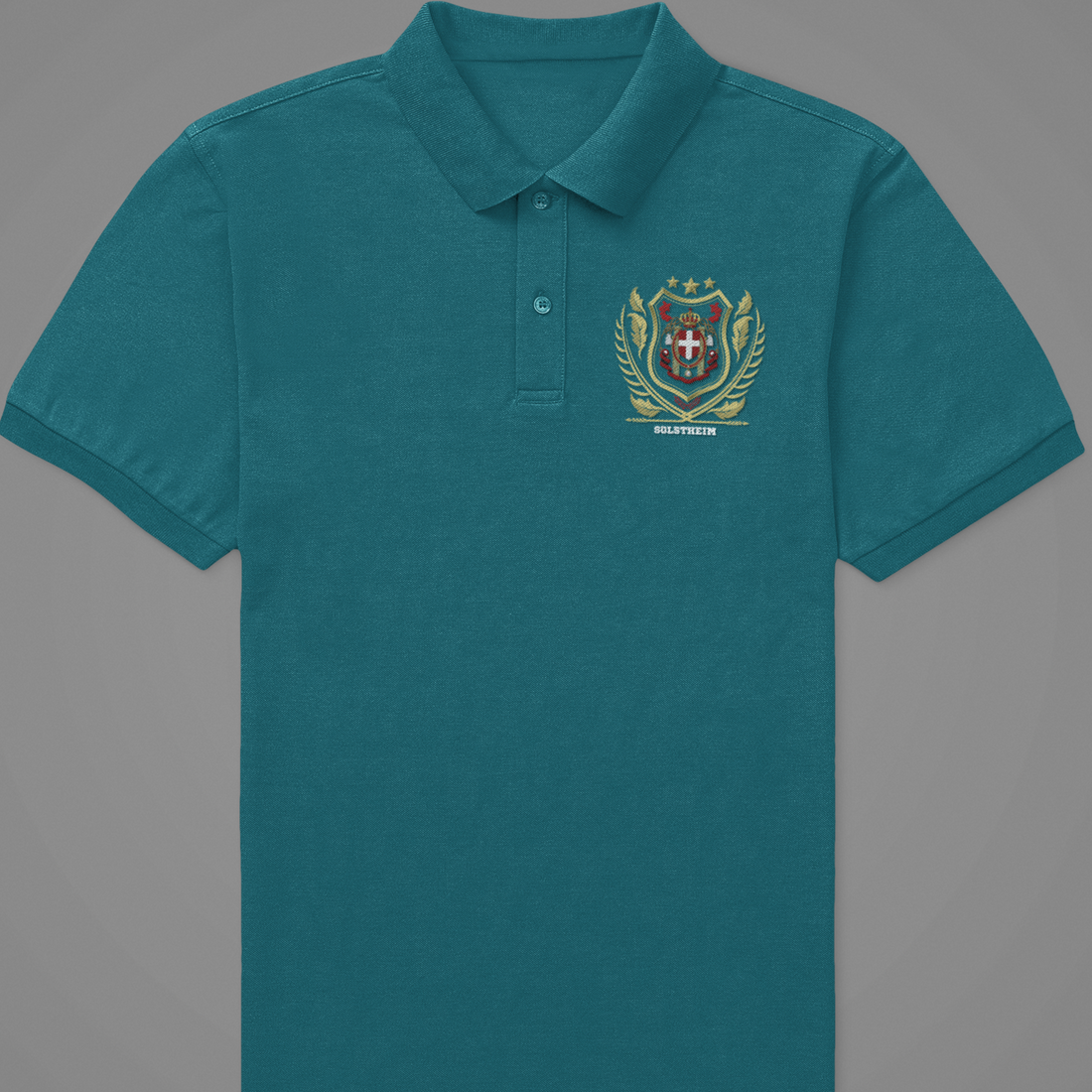 Polo Tshirt with Coat of Arms Golden